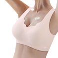 thumbnail image 1 of Women's Thin Seamless Vest Soft Support Bra - Wireless, Breathable, for Large Chest, with Size Chart, 1 of 3