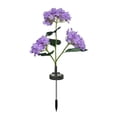 thumbnail image 2 of Wzzjkit Solar Powered Three Headed Embroidered Simulation Flower Lamp for Outdoor Courtyard Decoration Floor Lamp, 2 of 5