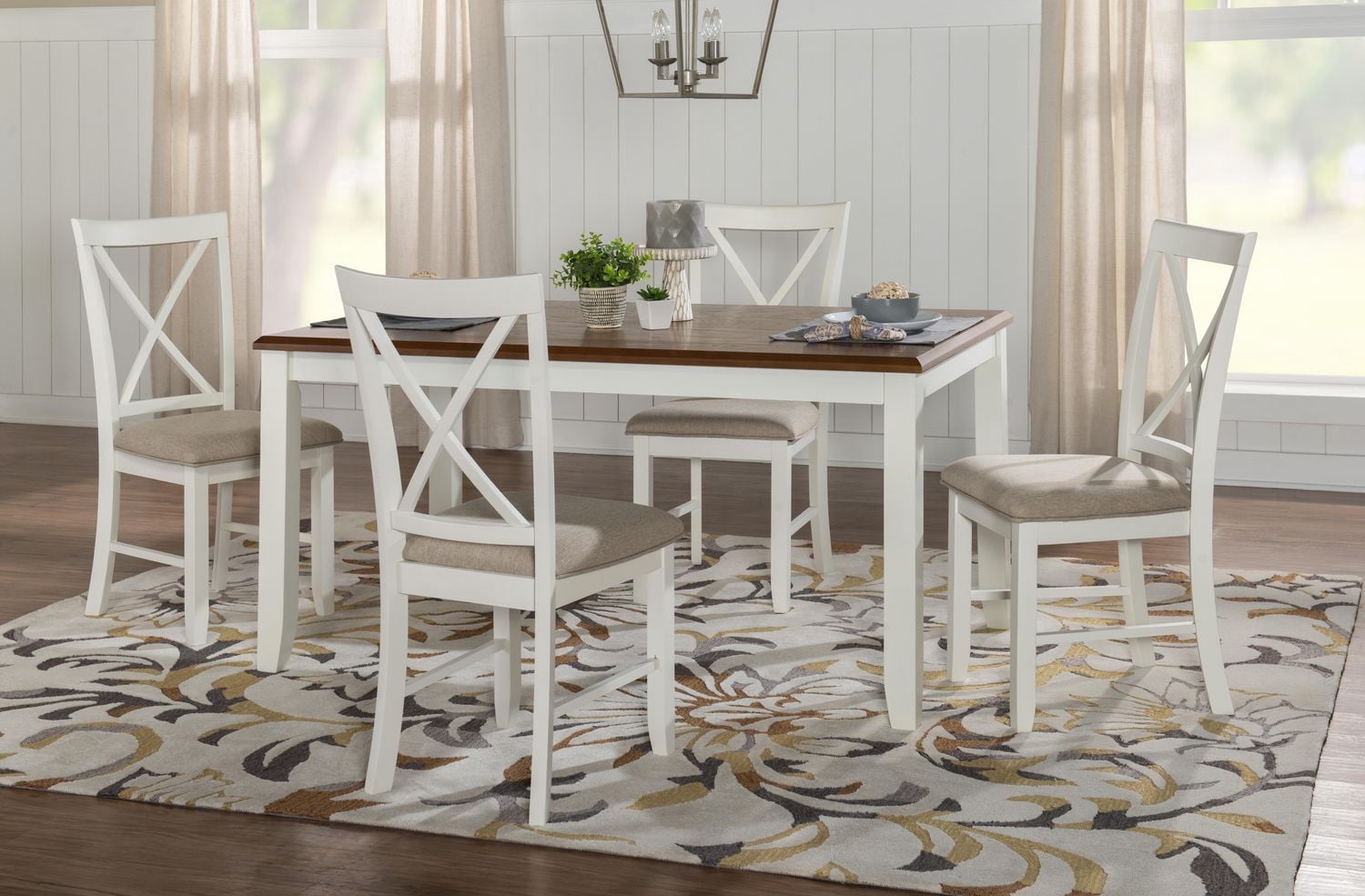 Chaise d'appoint Lander, Marron (Lot de 2)