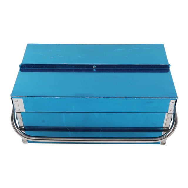 2 Couche 3 Plateau Boîte de Rangement Outil en Acier Inoxydable en Porte-à-Faux Boîte à Outils Valise Accessoire de Pliage 350 Type