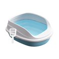 thumbnail image 3 of Milaget Cats Litter Pan with High Sides Cat Small Dogs Bedpan for Kitty Small Animals Blue 38cm, 3 of 9