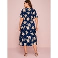 thumbnail image 2 of U.Vomade Women's Plus Size Dress Floral Button Dress, 2 of 5