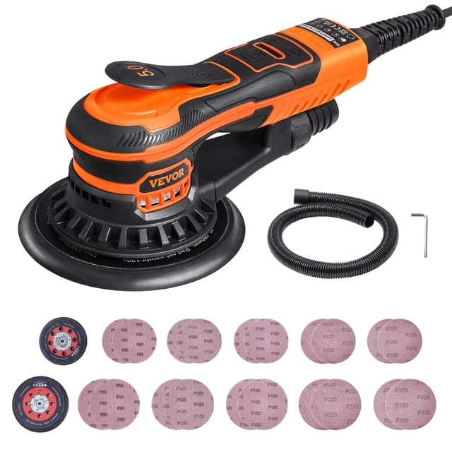 VEVOR Random Orbital Sander 5" & 6" Brushless Orbital Sander Sander 10000PRM 6 Speed