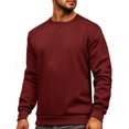 thumbnail image 2 of RKSTN Chandail à Manches Longues pour Hommes Col Rond Chandail Uni Chandail Chaud de Travail en Molleton Hauts, 2 of 7