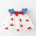 thumbnail image 2 of Robe de Princesse pour Bébé Fille avec Broderie de Cerises et Patchwork, 2 of 9