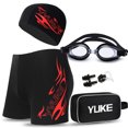 thumbnail image 1 of Men Swimsuit Quick Dry Fashion Multiuse Swim Suit Swim Trunks with Cap & Goggles, 1 of 10
