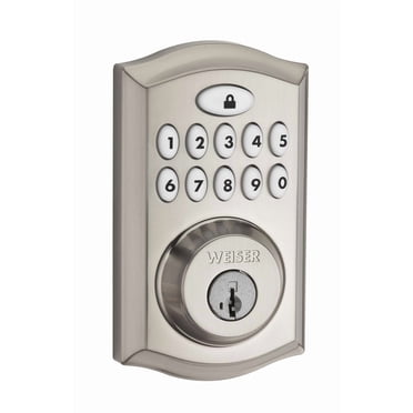 Weiser SmartCode 10 Traditional Electronic Lock, Satin Nickel