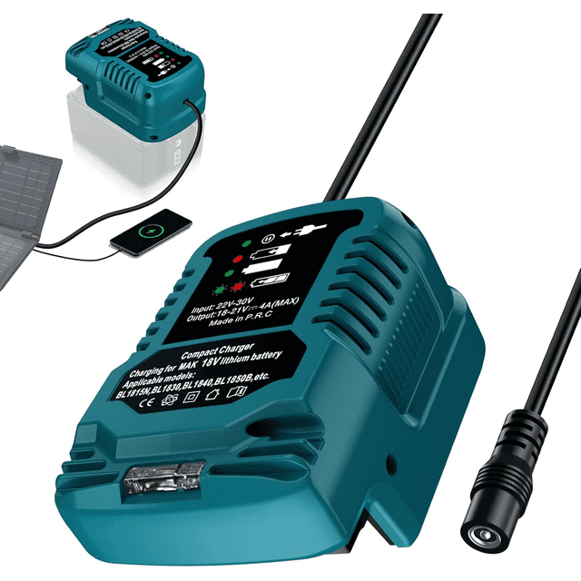 Solar Charger Adapter for Bosch 18V BAT609 Battery,Portable,Outdoor Work,Camping