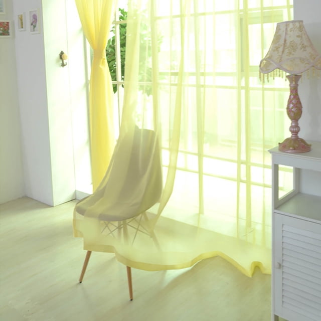 RXIRUCGD Rideaux de Porte et de Fenêtre en Gaze Colorée, Rideaux en Gaze de Verre, Moustiquaires de Fenêtre Transparentes