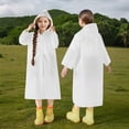 thumbnail image 1 of Cowsor Ponchos de Pluie Imperméables pour Garçons Filles Poncho de Pluie Réutilisable avec Capuchon et Manches Manteaux de Pluie Imperméables d'Extérieur Veste, 1 of 4