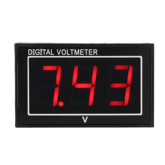 Voltage Meter, Easy To Connect Wide Measuring Range Voltage Panel, For Electric Bikes Battery Voltage Motorcycles Children'S Cars