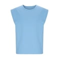 thumbnail image 3 of Timegard Tank Tops Men Crewneck Cap Sleeve Solid Color Basic Tee Casual Comfy Shirts Top Blouse Summer, 3 of 5