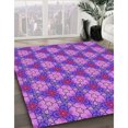 thumbnail image 3 of Ahgly Tapis d'Intérieur Lavable en Machine Carré Transitionnel Heliotrope Violet, 8 Pieds Carré, 3 of 7