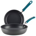 thumbnail image 1 of Rachael Ray Create Delicious Deep Hard Anodized Nonstick Frying Pan Set / Fry Pan Set / Hard Anodized Skillet Set - 9.5 Inch and 11.75 Inch, Gray, 1 of 4