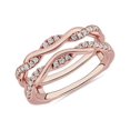 thumbnail image 1 of 0,20 Carat Rond Excellent Véritable Diamond Nouvelle Conception Alliance pour Mariage en Or Rose Massif 18K Taille 11, 1 of 7