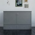 thumbnail image 3 of AFI Hamilton Grand Lit Escamotable Coffre en Bois Massif avec Chargeur Intégré, Gris, 3 of 20
