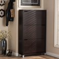 thumbnail image 4 of Baxton Studio Simms Modern Shoe Cabinet in Dark Brown, 4 of 5