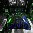 thumbnail image 1 of YST Ensemble de Douillette Gamer Adolescents Garçons Grand Lit, Vert Marine Blue Buffalo, Noir Réversible, 1 of 7
