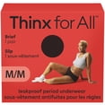 thumbnail image 1 of Thinx for All Women's Everyday Comfort Brief Leakproof Period Underwear, Size Medium, Black, 1 of 8