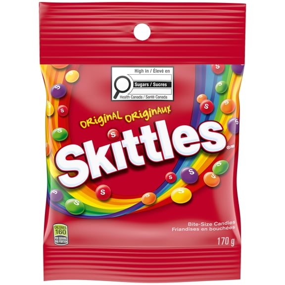SKITTLES, Originals, chewable candies, bag, 170G