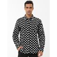 thumbnail image 2 of INSPIRE CHIC Chemise Habillée Ajustée pour Homme à Pois Imprimés à Manches Longues Boutonnée, 2 of 6