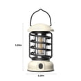 thumbnail image 3 of SuoKom Camping Lantern Portable Retro Camping Lamp USB Rechargeable Camping Lantern Hanging Dimmable LED Tent Lantern Waterproof Camping Light For Courtyard Outdoor Camping Gear On Clearance, 3 of 9