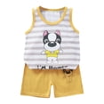 thumbnail image 1 of Hiiyo Little Boys Summer Outfits Cartoon Print Soft Tank Top & Shorts Set, Sizes 5-6Y, 1 of 2