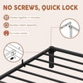 thumbnail image 4 of Bed Frame, King Size 8 Inch, Sturdy Metal Platform with Durable Iron Slat Support and Legs, Easy Assembly, Storage Space Under Bed, No Box Spring & Screws Needed, Support Up to 800 Lbs, 4 of 7