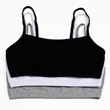 Fruit of the Loom Women's Spaghetti Strap Cotton Sports Bra, 3 Pack