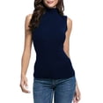 thumbnail image 2 of tarylea Womens Sleeveless Tops Plus Size High Neck Tank Tops Slim Fitted Undershirt Basic Layer Tees, 2 of 5