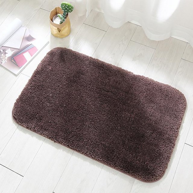 Agiferg Thickened Bathroom Floor Mat Machine Washable Bathroom Absorbent Non-slip Mat