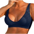 thumbnail image 1 of Timegard Bras for Women No Underwire Deep V Neck Comfy Lightweight Daily Bralette Solid Color Fashion, 1 of 5
