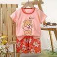 thumbnail image 1 of Toddler Boy Outfit Set Summer Clothes Crew Neck Cartoon Shirt Short Set 3T Pajamas Boy, 1 of 3