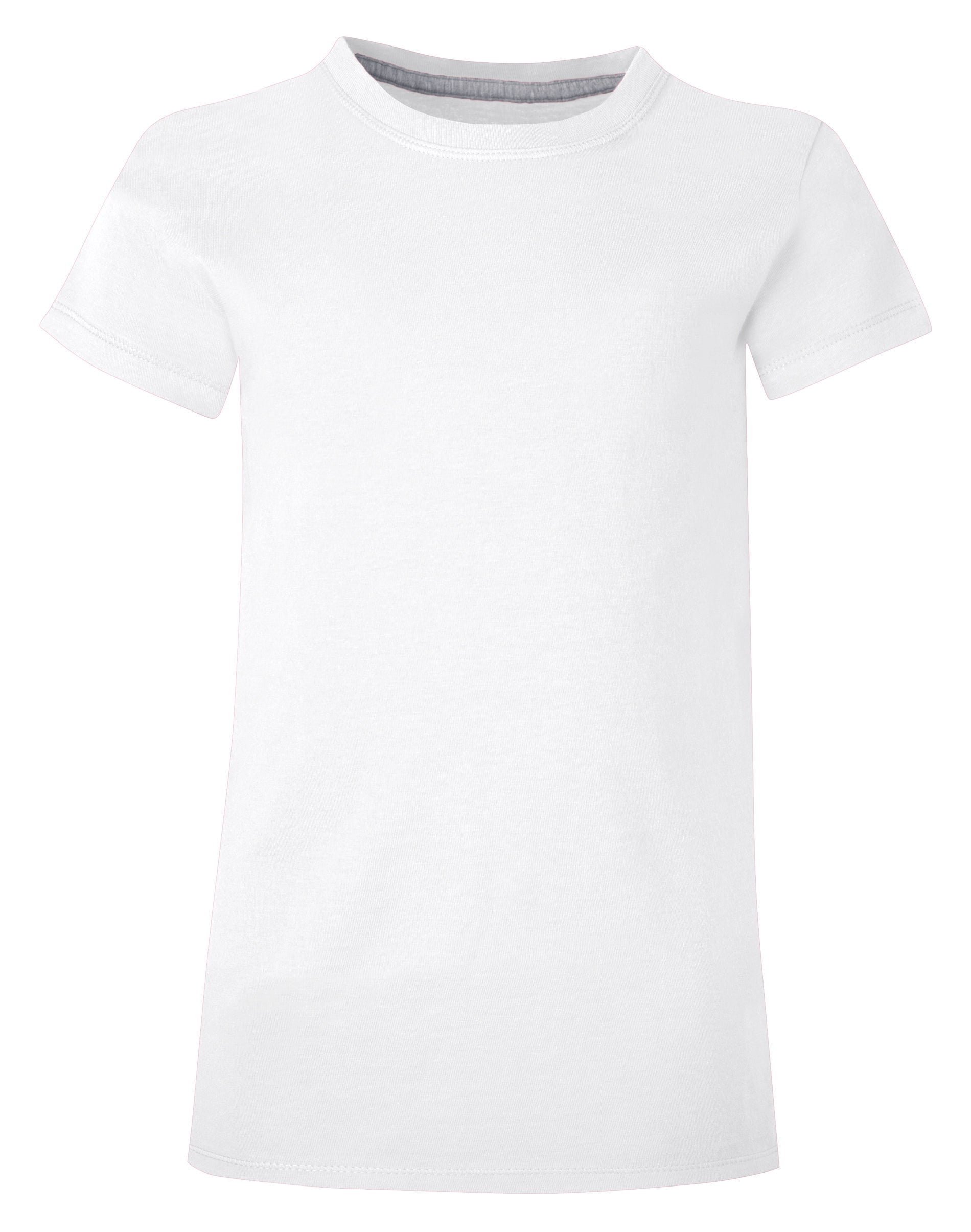 Hanes Girls Essential Tee 2-Pack, S, White