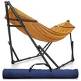 thumbnail image 1 of Tranquillo Universal 116" Double Hammock w/ Adjustable Stand & Bag, Yellow, 1 of 12