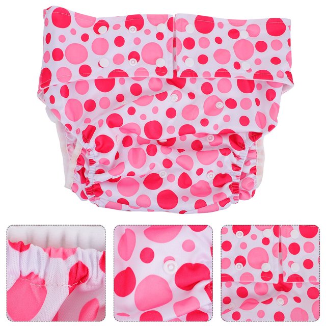 WHAMVOX 1 Pce Rose Couche pour Adulte Réutilisable Lavable Lourde Absorbante PUL Tissu Imperméable pour Adultes 68X57cm