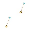 thumbnail image 2 of Transemion 1/2/3/5 Cartoon Adorable Restaurant Hotel Tableware Portable Washable Stainless Steel Stirring Mixing Dinnerware Cake Flatware Donut Spoon Blue 2PCS, 2 of 6