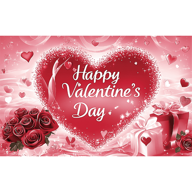 Happy Valentines Day Banner Valentines Day Backdrop For Valentines Day Decor Valentines Heart Backdrop Valentines Banner Decorations Party Decorations