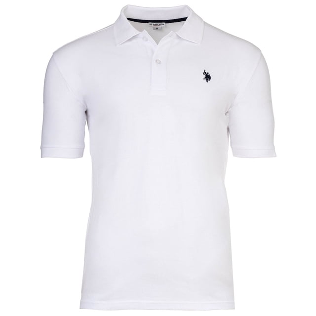 U.S. POLO ASSN. men's POLO - piqué, logo Brodé, Coton Extensible Blanc 3TG (XXX-Grand)