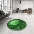 thumbnail image 4 of Ahgly Tapis Rectangulaire Lavable en Machine Intérieur Vert Émeraude Profond, 6 Pieds x 9 Pieds, 4 of 7
