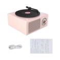 thumbnail image 1 of Turntable Universal Multicolor Wireless Speaker Stereo Sound Music Playing Device Box Charging Record Player Home Studio Desktop Hotel Shop Pink, 1 of 9