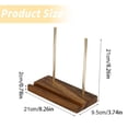 thumbnail image 3 of HUASHENG Vinyl Record Holder Now Playing Record Stand Solid Walnut For Tabletop Single Album Display & Storage For Record Player Accessories Lovers, 3 of 7