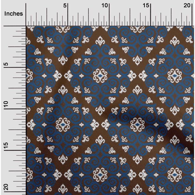 oneOone Tissu en Coton Flex Imprimé Ikat Tourbillon 40 Pouces de Large