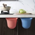 thumbnail image 3 of Hi,Fancy Flowers Shape Kitchen Cabinet Door Hanging Trash Waste Storage Tools Can Collection Basket Garbage Bin Container Pink, 3 of 9