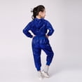 thumbnail image 4 of Sunnyoo Girls Shiny Sequins Outfits Long Sleeve Tops Pants Performance Party Dance S 2 Piece Clothes Set, 4 of 7
