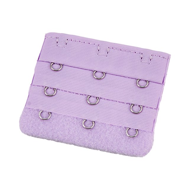 Extension Strap Bra Extender Buckle 3 Hook Women Accessories Practical Elastic Multicolor Clips Tight 3 Rows Underwear purple