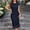 Navy, variant on Elvqul Summer Dresses for Women Zippered Midi Dress Crew Neck Blue Plain Lace Womens A-Line Dress Vacation