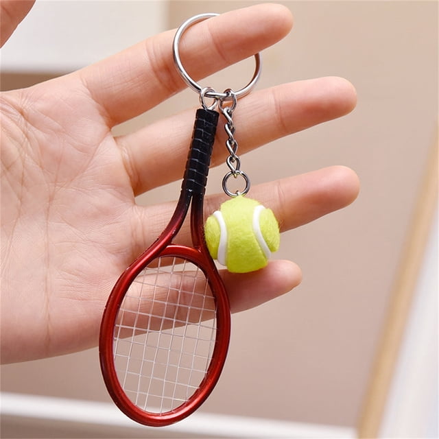 Amzcrzy A Chopper Mini Tennis Racket Keychain Simulated Mini Tennis Racket Keychain Sports Equipment Gift Dorm Room Essentials Home Improvement Birthday Gifts for Men Home Organization