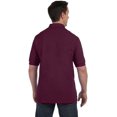 thumbnail image 3 of Hanes Cotton-Blend Men`s Jersey Polo, XL, Maroon, 3 of 7
