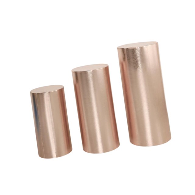Elodie 3 Pack Cylinder Plinth Covers, Cylinder Plinth Support Covers, Tablecloth Plinth champagne gold